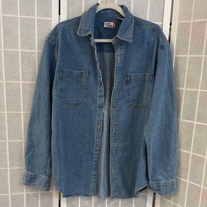 Levi's Classic Blue Denim Button Shirt Jacket Size M